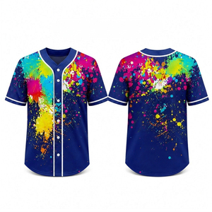 Men's Sublimation Baseball Jersey Breathable Team <b>Shirt</b> Wholesale Supplier Factory Direct - Product Image 1