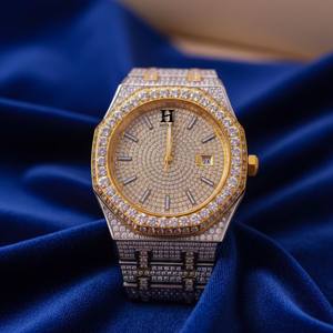 Reloj Completamente Adornado con Diamantes para Hombre, Movimiento Automático de Lujo, Joyería Hip Hop, Reloj de Pulsera Mecánico Resistente al Agua - Product Image 1