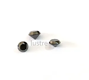 Piedras facetadas de diamante negro con corte brillante, cuentas sueltas antiguas de 2mm-4mm, 0.5-0.9 quilates, suministros al por mayor para la fabricación de joyería. - Product Image 3