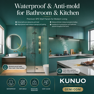 Panneau mural SPC couleur unie finition mate imperméable pour revêtement <span class=keywords><strong>intérieur</strong></span> salle de bain, salle de sport, entrepôt, appartement moderne - Product Image 5