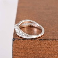 Bagues de mariage en argent sterling 925 très vendues, serties de zircons cubiques facettés, bagues de fiançailles pour femmes