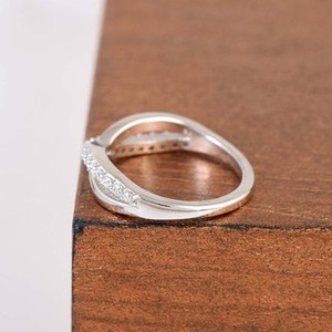 Bagues de mariage en argent sterling 925 très vendues, serties de zircons cubiques facettés, bagues de fiançailles pour femmes - Product Image 2