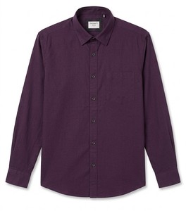Camisa Casual de Manga Larga para Hombre Enovate, Cuello Clásico, Color Sólido, Transpirable, Tejido Popelina de Algodón - Product Image 1