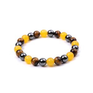 Pulsera de Cuentas Hemasa Fashions en Morado, Verde y Negro, Unisex, Elástica, Estilo Bohemio, Casual y Deportivo, Accesorio de Regalo con Engaste de Bisel - Product Image 5