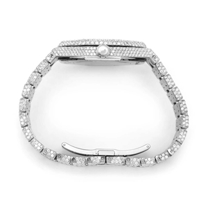 Montre Moissanite Iced Out VVS Diamant Hip Hop Luxe Cadeau Acier Inoxydable Quartz Homme Bracelet 20mm Cadran Verre Tendance - Product Image 4