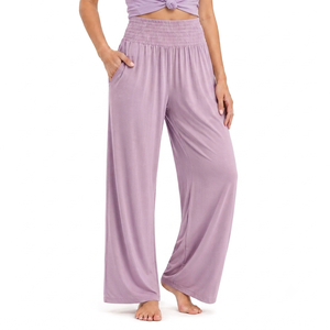 Pantalones de Pierna Ancha de Pana Premium para Mujer, 100% Algodón Ecológico, Cintura Alta, Corte Entallado, Ajuste Regular, Ropa de Trabajo de Oficina - Product Image 1