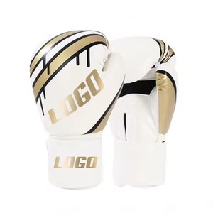 Guantes de Boxeo Profesionales Personalizados OEM ODM, Color Personalizado Blanco Rosa, Cierre de Gancho y Bucle de Cuero PU, Ligeros - Product Image 4