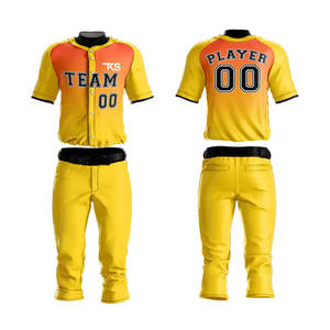 Uniformes de béisbol de diseño único hechos en fábrica, con logo personalizado impreso, MOQ bajo, para venta en línea. - Product Image 1