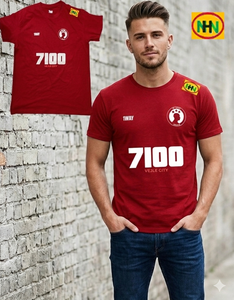 Camiseta de Hombre, Tejida, con Estampado Serigrafiado, Corte Regular, Estilo Retro Lavado, Informal, 100% Algodón, Anti-Pilling, Ecológica - Product Image 3