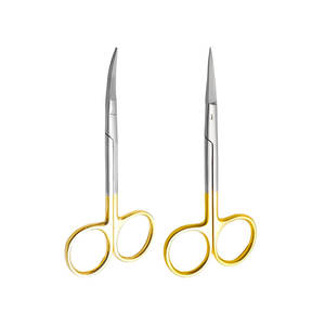 Tijeras de disección rectas y curvas de 4.5 pulgadas, tijeras quirúrgicas de punta fina Super Cut para eliminación de verrugas, suturas de encías y ojos - Product Image 5