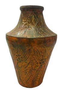 Grand pot de fleurs décoratif en métal, finition martelée dorée, pour l'intérieur et l'extérieur, salon, jardin, hall d'hôtel - Product Image 4