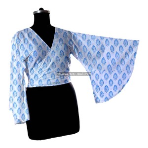 Top Elegante de Algodón Personalizado para Mujer, Verano 2026, Ropa de Playa, Fabricantes de Tops con Estampado a Mano para Primavera - Product Image 4