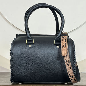 Sacs de voyage week-end en cuir véritable artisanal de haute qualité, style Western, en cuir de vachette à poils, modèle Speedy moyen - Product Image 6
