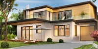 Villas de luxe modernes préfabriquées et mini-maisons à ossature légère en acier, conception gratuite, utilisation pour hôtels et appartements, garantie de 2 ans