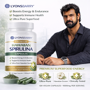 Tabletas de Espirulina Hawaiana LyonsBarry Premium, Suplemento Energético Antioxidante y Desintoxicante para Adultos, 500 mg, 100 Unidades, OEM - Product Image 3
