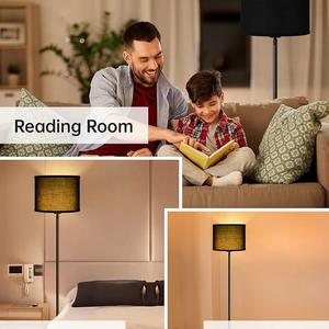 Lampe sur pied moderne en or avec base en marbre pour une décoration élégante du salon - Product Image 6