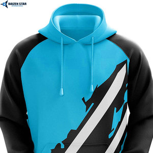 Sweat à capuche unisexe vert et noir à manches raglan, imprimé par sublimation, coupe décontractée, en polyester tricoté, style hiver, coupe-vent - Product Image 4