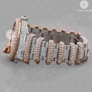 Montre de luxe pour homme Charm_Jewells, boîtier en acier inoxydable 40 mm, mouvement mécanique analogique, cadran en cristal saphir, fermoir pliant, 10 bars - Product Image 3