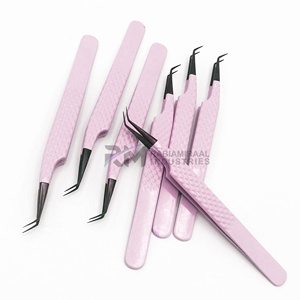 แหนบปลายเคลือบสีดำพลาสม่า RMI พร้อมแหนบเคลือบสีชมพูแบบผง แหนบปลายแหลม 45 องศา ด้ามจับทรงเพชร - Product Image 6