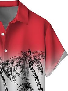 T-shirt Hawaïen Homme Anti-Plis Tendance Respirant Confortable – Nouvelle Collection Très Vendue - Product Image 3