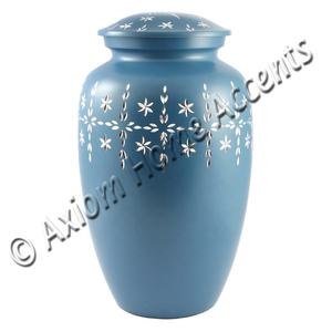 Sofisticada urna de cremación de aluminio hecha a mano con diseño moderno, hermoso tributo de Axiom Home Accents - Product Image 4