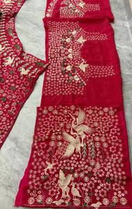 Vestido Tradicional Indio Anarkali Lehenga Choli con Bordado Floral Rosa, Dupatta de Georgette de Secado Rápido, Traje para Bodas y Fiestas - Product Image 6