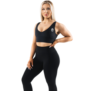 Sujetador Deportivo Sin Costuras con Escote Profundo en V para Mujer, Copas A y B, para Yoga, Entrenamiento, Gimnasio, Ejercicio, Suave, Elástico y con Soporte - Product Image 2