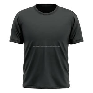 เสื้อยืดคอกลมแขนสั้นผู้ชาย ผ้าคอตตอนเจอร์ซีย์ ทรงพอดีตัว สีพื้น รับทำโลโก้แบรนด์ส่วนตัว - Product Image 5