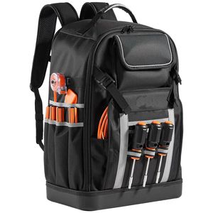 Mochila Portaherramientas Resistente de 56 Bolsillos con Base Moldeada, Bolsa Organizadora para Electricistas, Bolsas de Almacenamiento de Herramientas - Product Image 6