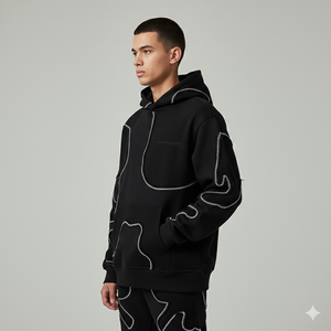Ranzia Industry Custom Rhinestone Full Zip Hoodie Plus Size OEM Streetwear Manufacturer Sustainable Rhinestone Hoodie - Product Image 2