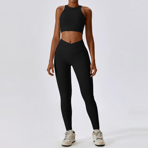 Conjunto Deportivo de Yoga para Mujer, 2 Piezas, con Leggings de Cintura Alta y Efecto Push-Up para Pilates, Running, Gimnasio y Entrenamiento - Product Image 6
