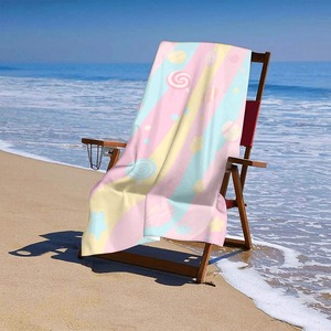 Serviette de plage rectangulaire en coton 100% avec logo personnalisé imprimé pour adultes et enfants, serviettes de bain et de plage d'été - Product Image 6