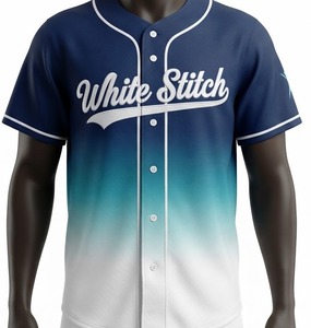 Maillot de baseball américain 2026 en gros, haute qualité, personnalisé, imprimé sur le devant, respirant, grandes tailles, polyester/coton - Product Image 1
