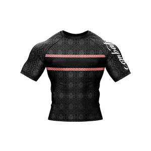 Sports Short <b>Sleeve</b> MMA Rash Guard-Customized Color/Size Breathable Comfortable Customized Logo OEM Service for Men - Product Image 4