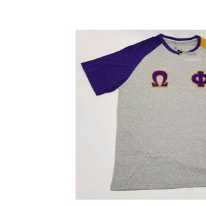 T-shirt Ringer en Chenille Col Rond Coupe Classique Omega pour Homme – Vêtements de Fraternité Personnalisés Greek Life – Écologique Anti-UV 100% Coton - Product Image 2