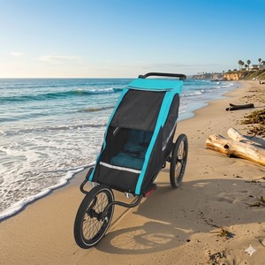 TC-2024S Jogger Lightweight Design 3-in 1 Single Seat for Baby Bike <b>Trailer</b> Stroller Aluminum Frame Body Suspension System - Product Image 2