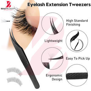 Pinzas de Volumen con Punta de Fibra Curvada de 90 Grados para Extensiones de Pestañas, Pinzas de Precisión con Punta de Micro Rejilla para Uso en Salón - Product Image 3