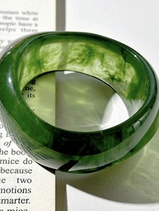 Chunky Resin Bangle <b>Bracelet</b> Set, Marbled Effect, Retro Statement <b>Stack</b> Jewelry Top Trending Luxury Party Cuff Resin Crafts Bang - Product Image 3