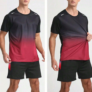 Tenue de football professionnelle personnalisable : Maillot et short respirants, protection UV, évacuation de l'humidité – Kit d'été pour équipe - Product Image 3