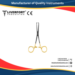 High Quality Allis Tissue Forceps, Straight 6" Black/Gold Micro Vascular & Plastic surgery German Steel Surgical <b>Instruments</b> CE - Product Image 2