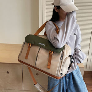 Sac de voyage décontracté pour l'extérieur, sac de week-end multi-poches, bandoulière amovible, léger, extensible, fermeture éclair en nylon, unisexe - Product Image 6