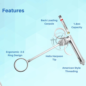 Seringue dentaire en acier inoxydable, type aspirant, pour injection d'anesthésie, chirurgie orale, instruments de clinique dentaire, outil de précision - Product Image 2