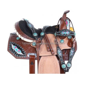 Selle d'équitation Western Pleasure en cuir véritable avec cuir de qualité supérieure pour l'équitation Reining à des prix abordables en gros - Product Image 1