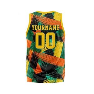 Camisetas de Baloncesto Sublimadas de Alta Transpirabilidad para Jóvenes, con Silueta de Palmera Tropical, Directo de Fábrica - Product Image 2