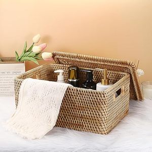 Panier de rangement en rotin pour la maison et la lessive, vente en gros, fabriqué par KingCraftViet - Product Image 3