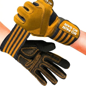 High Quality Breathable Workout <b>Gloves</b> with Integrated Wrist Support Anti Slip Palm Padded Weightlifting Mitts for Gym <b>Training</b> - Product Image 4