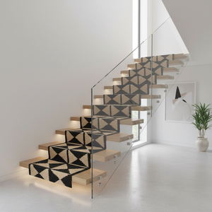 Tapis de couloir rectangulaire en jute tressé à la main, couleur unie géométrique, à poils plats, antidérapant, avec envers en jute, fin (0,2-0,4 po) - Product Image 3