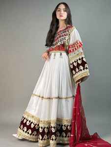 Robes afghanes sur mesure, couture professionnelle, broderie lourde faite à la main, manches longues, robes de mariage afghanes Kuchi pour femmes - Product Image 2