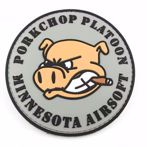 Parche de goma de PVC suave termoadhesivo bordado tejido al por mayor para ropa, logotipo de goma 3D de silicona PVC para tela de sarga - Product Image 4