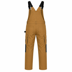 Custom Men Heavy Duty Bib <b>Overall</b> Adjustable Straps Zipper Pocket Reinforced Knee Patch Workwear Trousers Solid Bib <b>Overall</b> - Product Image 2